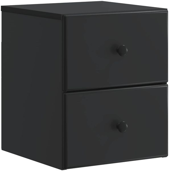 vidaXL Wandmontierter Nachttisch Schwarz 34,5 x 33 x 40 cm 899147