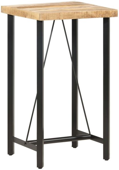 Bartisch, Stehtisch, Bistrotisch 60x60x107 cm Raues Mangoholz