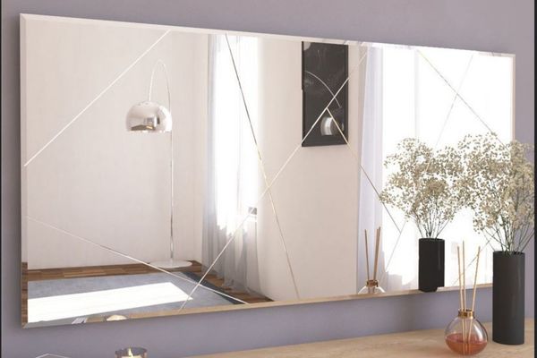ibonto WANDSPIEGEL Transparent Designspiegel Modern (H 120 x T 120 x B 60 cm)