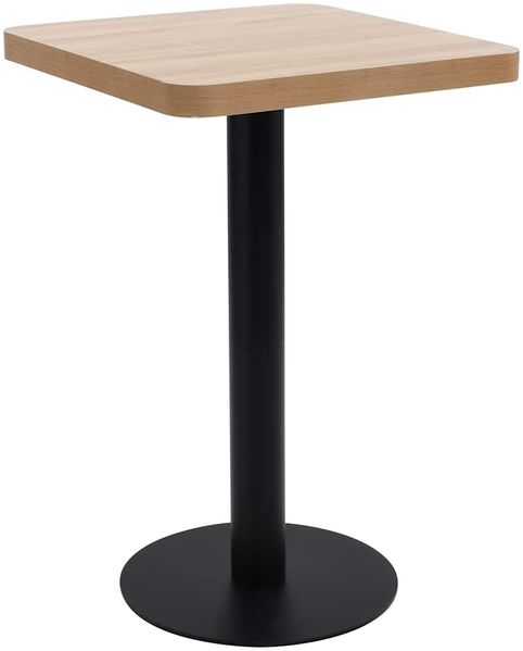 Bistrotisch, Bartisch, Stehtisch Hellbraun 50x50 cm MDF