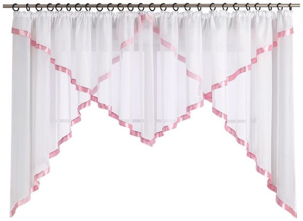 Joyswahl Scheibengardine Claudia (1 St), Kräuselband, transparent, Voile mit Satinband
