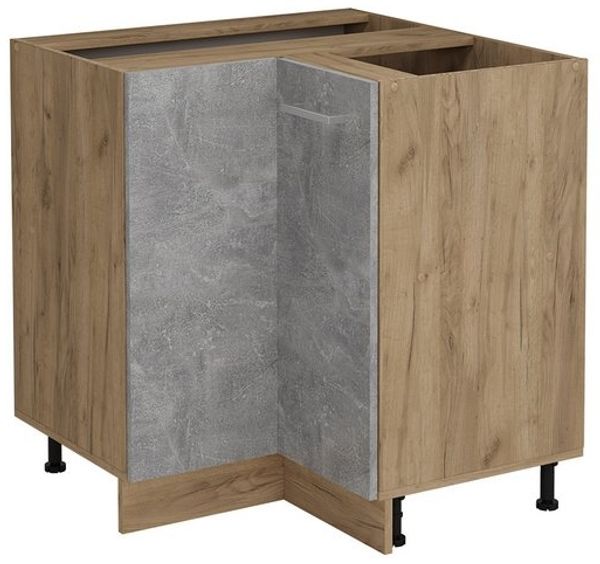 Eckunterschrank R-Line Beton 75.6 cm ohne Arbeitsplatte Vicco Bild 4