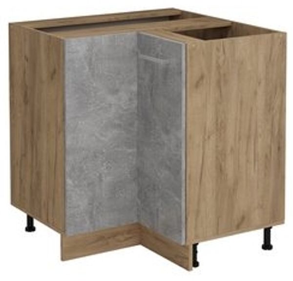 Eckunterschrank R-Line Beton 75.6 cm ohne Arbeitsplatte Vicco Bild 6
