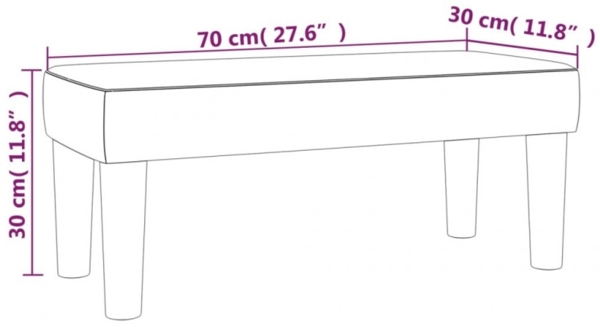 vidaXL Sitzbank Creme 70x30x30 cm Kunstleder 346634 Bild 5