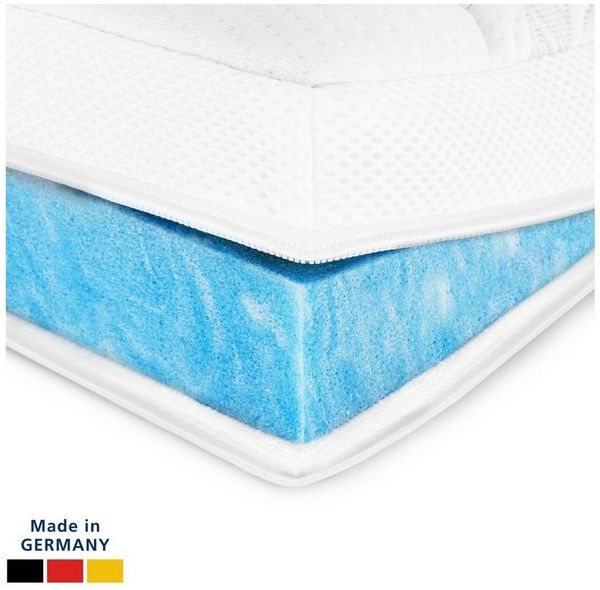 AM Qualitätsmatratzen, Topper ClimaFlex Summer, Druckentlastend, Matratzenauflage, Reißverschluss, 6 cm hoch, ClimaFlex-Schaum (6cm), 80x200 cm