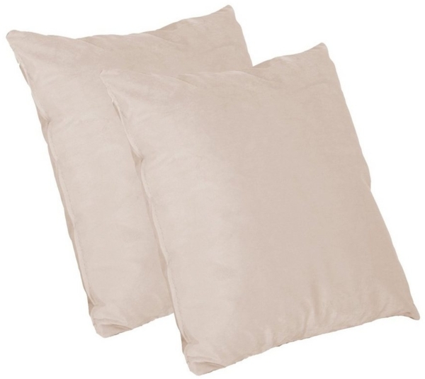 HTI-Living Dekokissen Kissen Nathalie Unifarben 2er-Set Beige, Dekokissen Sofakissen