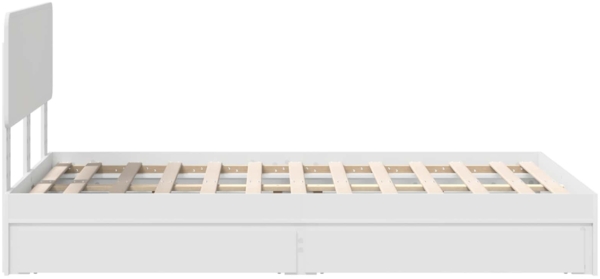vidaXL Aufbewahrungsbett mit Kopfteil Weiß 135x190 cm Holzwerkstoff 3412283 Bild 8