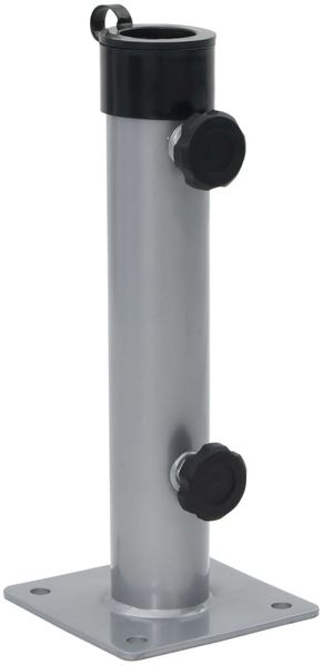 vidaXL Sonnenschirmständer für Ø38/48 mm Mast Silbern Stahl 4003374