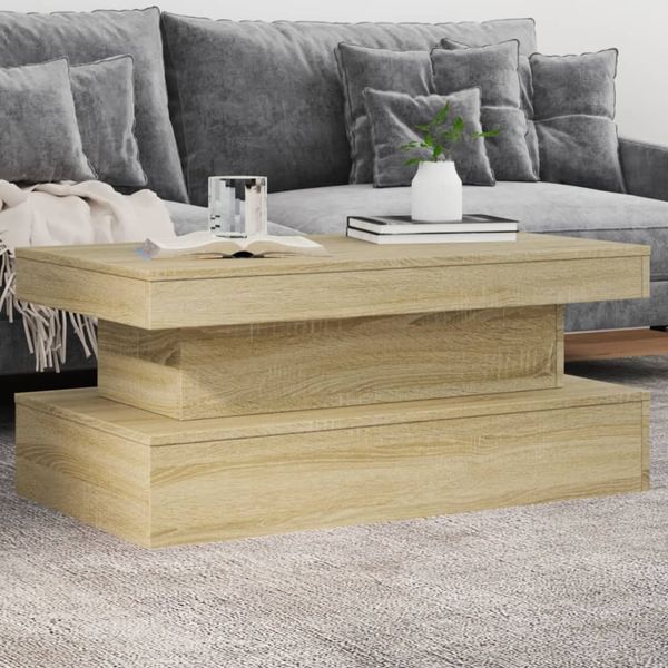 vidaXL Couchtisch mit LED-Leuchten Sonoma-Eiche 90x50x40 cm 839849