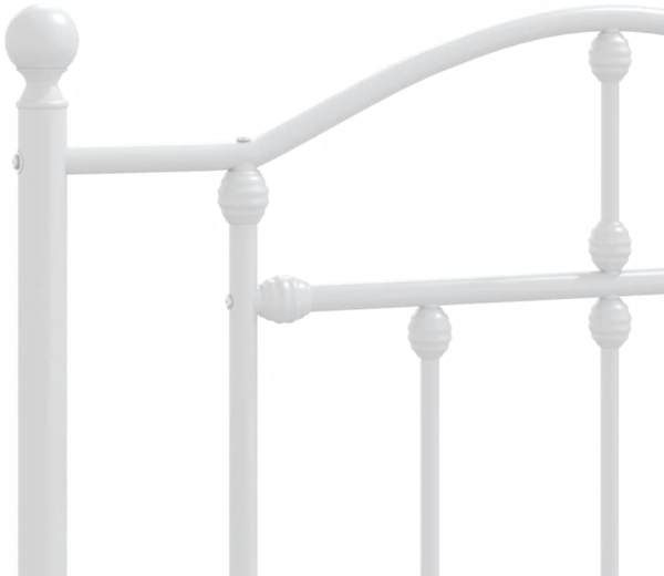 vidaXL Bettgestell mit Kopfteil Metall Weiß 80x200 cm 353479 Bild 7
