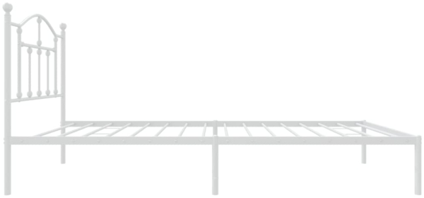 vidaXL Bettgestell mit Kopfteil Metall Weiß 80x200 cm 353479 Bild 5