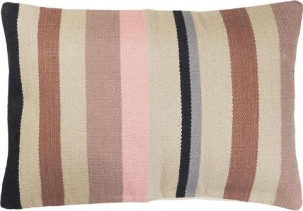 Ib Laursen Kissenbezug Multigestreift Grau Braun Rosa (40x60 cm) 6426-00