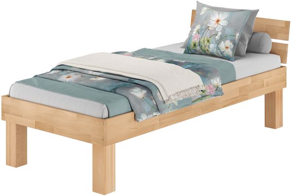 Hohes Massivholz-Buchebett Echtholz 90x200 V-60. 80-H