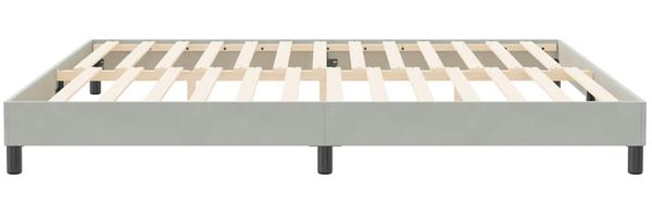 vidaXL Bettgestell ohne Matratze Hellgrau 200x220 cm Samt 4101421 Bild 6