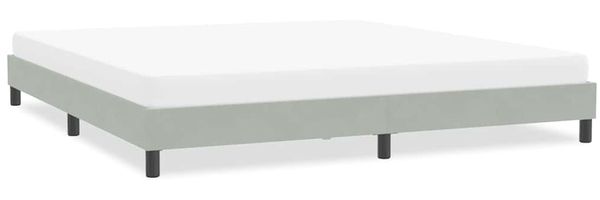 vidaXL Bettgestell ohne Matratze Hellgrau 200x220 cm Samt 4101421