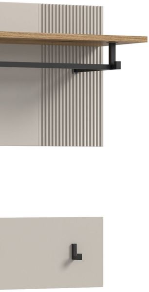 Garderobe Set 5-tlg. Skid in kaschmir und Eiche 175 x 190 cm Bild 4