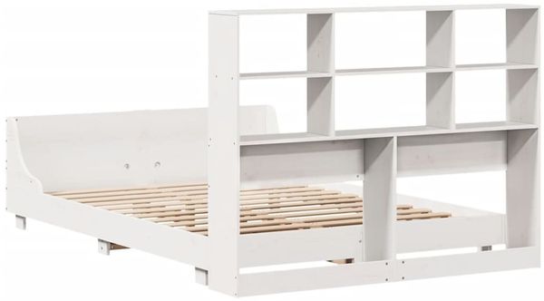 vidaXL Massivholzbett ohne Matratze Weiß 160x200 Kiefernholz 3323684 Bild 8