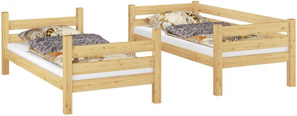 Erst-Holz Etagenbett Kiefer natur 90x200 inkl. Bettkasten Bild 8