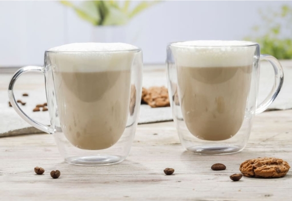 HI Cappuccino Gläser 2 Stk. 270 ml Transparent 445572 Bild 3