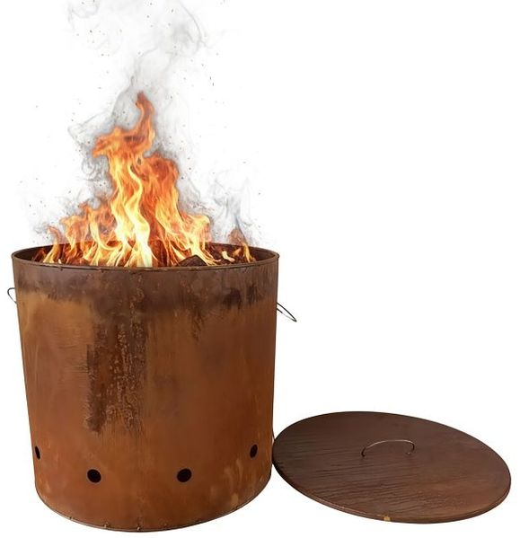 Relaxdays Feuertonne Cortenstahl