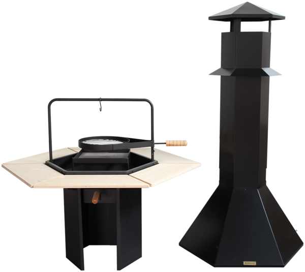 6-Eck Grillpavillon Gunnar 9m² Natur Bild 3