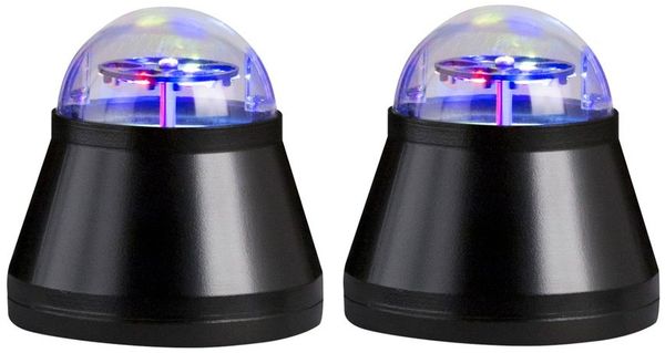 2er Set LED Tischleuchte, Dekolicht, schwarz, bunt, D 10 cm