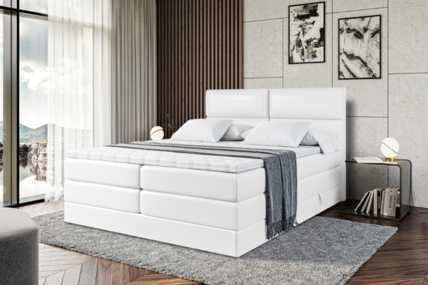 ALTDECOR Boxspringbett BOXI3 KING (Multipocket-Matratze H4, H3 Matratze Bonellfederung, Topper, Kopfteil) Bild 3