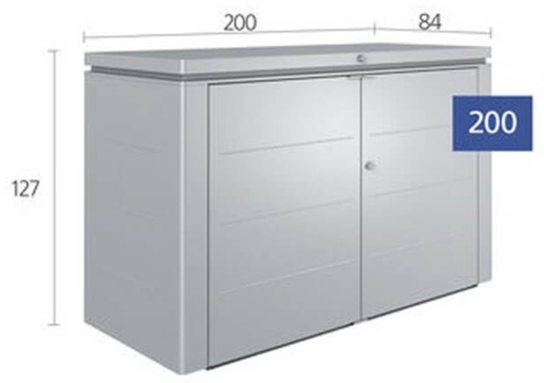 Biohort HighBoard, 200: 200 x 84 x 127 (b x t x h) cm, silber-metallic Bild 2