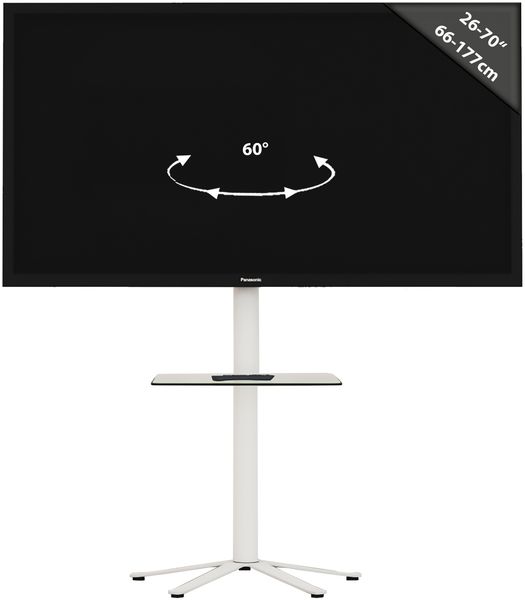 VCM TV-Standfüße Xila 17174 Weiß H. 100 x B. 61 x T. 61 cm