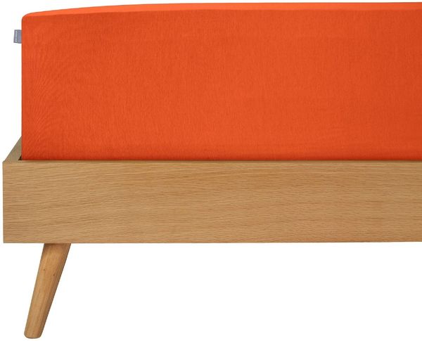 Schiesser Spannbettlaken Jessi - Edeljersey - 100 x 200 cm - Terrakotta