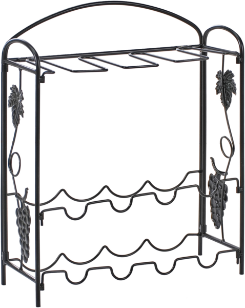 Weinregal DONEGAL Metall Schwarz