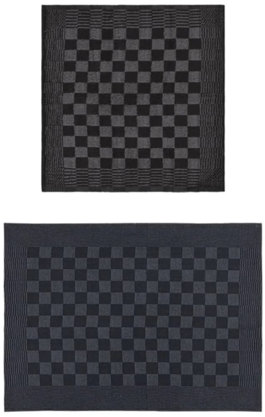 vidaXL 10-tlg. Handtuch-Set Schwarz und Grau Baumwolle 136285