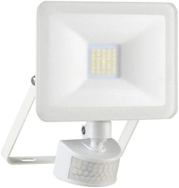 LED Flutlichtstrahler mit Bewegungsmelder Weiß, 10 Watt, IP54