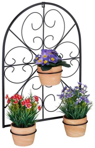 Relaxdays Blumentopfhalter in Schwarz
