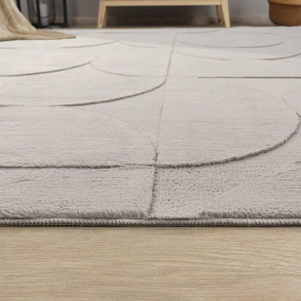 TT Home Teppich Diele, Esszimmer, Flur, Schlafzimmer, Wohnzimmer, Rechteckig, Höhe: 14 mm, Wohnzimmer Teppich Esszimmer Kurzflor Geometrische Optik Skandi Boho U