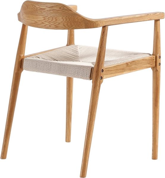 LIM HOME Esszimmerstuhl SW010 (Packung, 1 St), FSC®Eichenholzrahmen mit Sitzfläche aus Papierseil, einfache Montage