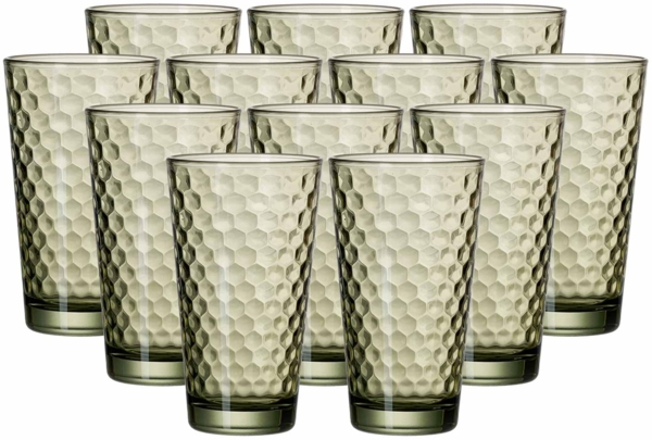 Ritzenhoff & Breker Favo Longdrinkglas 400 ml oliv 12er Set