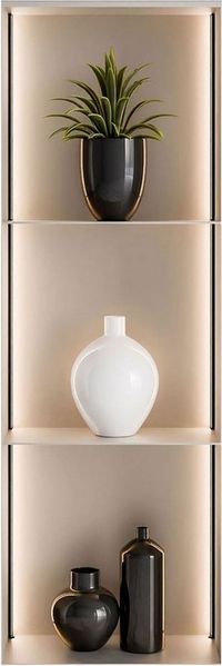 Lookway Regal QUADRO III aus Metall mit LED-Beleuchtung