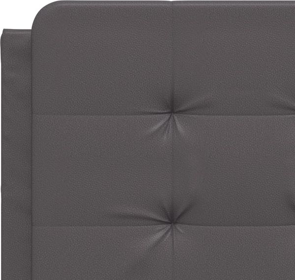 Einzelbettgestell Design für Erwachsene ohne Matratze Grau 120x200 cm Kunstleder d4844e Bild 7