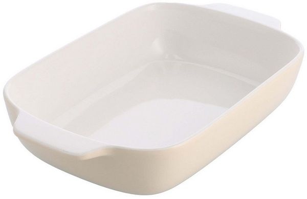 KitchenAid Auflaufform Stoneware, Keramik, Keramik Auflaufform mit Echtholz-Natur-Deckel, extra breite Gummilippe