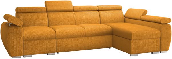 Ecksofa Boston LCP mit 2 Bettkästen und Schlaffunktion (Farbe: Flow 10, Seite: Rechts 1P(65)+2R+LCP)