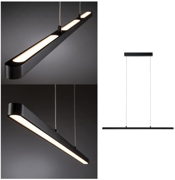 Paulmann No. 79693 LED Pendelleuchte Lento Schwarz dimmbar höhenverstellbar
