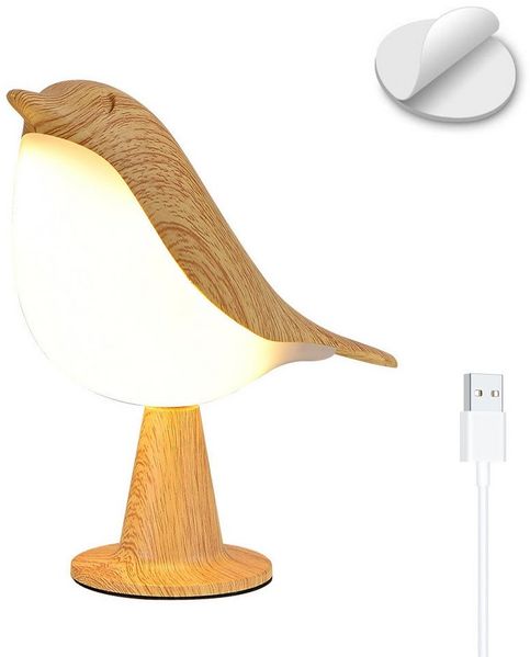 Jibenhome LED Nachttischlampe Kabellos Touch Tischlampe, Dimmbar, Akku Nachtlicht, Wiederaufladbar, 1800mAh, Warmweiß & Weiß & Kaltweiß