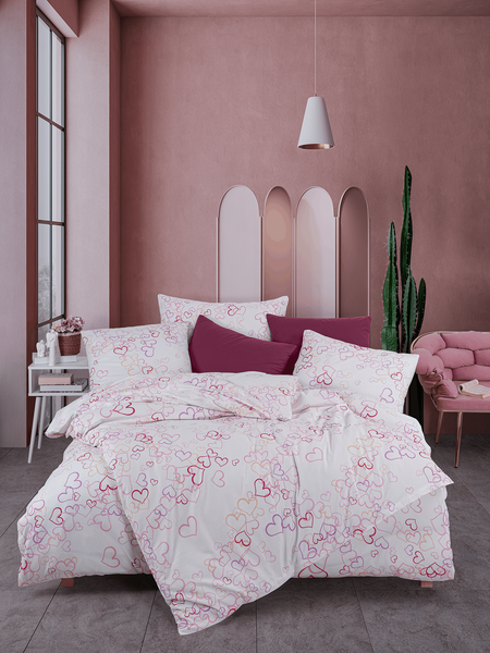 Bettwäsche Set Amore 100% Baumwolle, 135x200 / 80x80 cm, 2-teilig