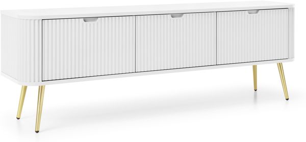 AX LIVING Kommode für TV Salvia 168cm Modern Funktional, Weiß