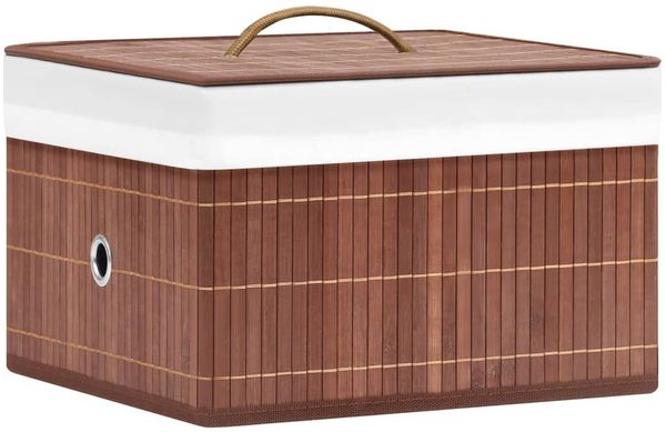 Bambus Aufbewahrungsboxen, faltbarer Korb 4 Stk. Braun