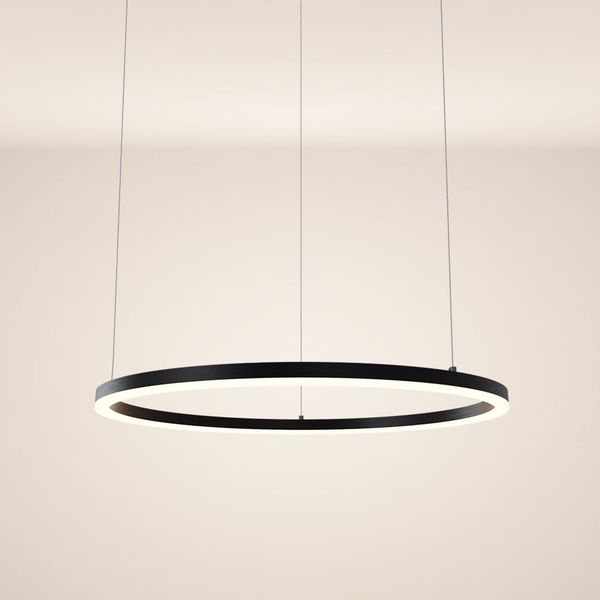 s.luce LED Ring Hängelampe Ø 80cm Schwarz