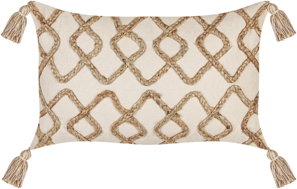 Dekokissen INCANA Bouclé 30 x 50 cm Geometrisches Muster Beige