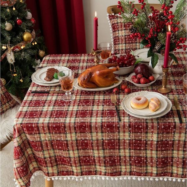 BTTO Tischdecke Weihnachten Tischdecke,Weihnachtstischdecken Rechteckige, Waschbare Tischdecke Schmutzabweisend für Weihnachten