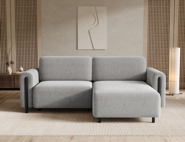 Ecksofa Acossta von Eltap Amore Mikrofaser mit Schlaffunktion Bettkasten